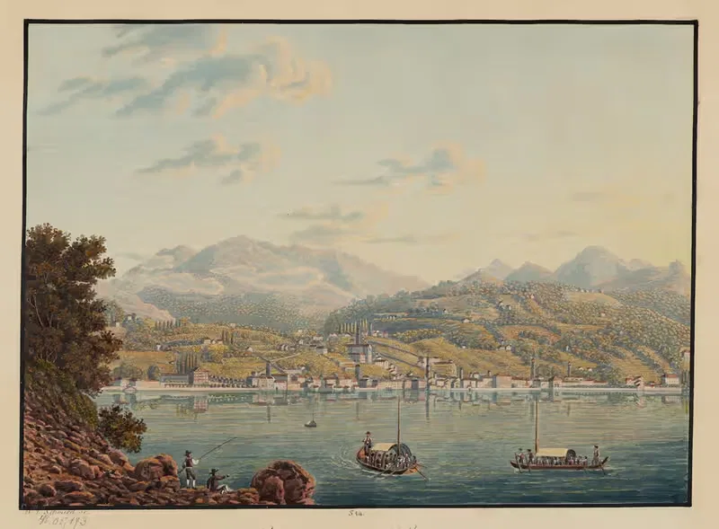 Vue de la ville de Lugano — David Alois Schmid
