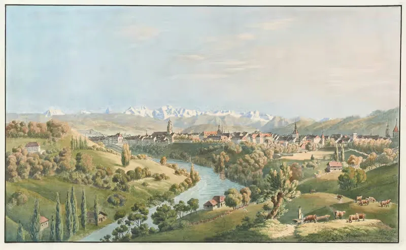 Берн. Нарисовано с пути Л'Энгю by Франц Никлаус Кёниг, 1915-1945 — digital art print download
