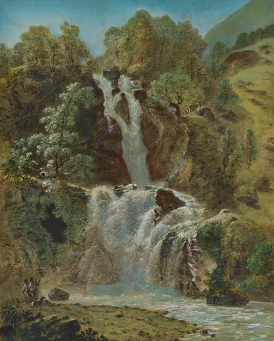 Chute inférieure du Reichenbach dans la vallée d'Oberhasli by Franz Niklaus König, 1915-1945 — digital art print download