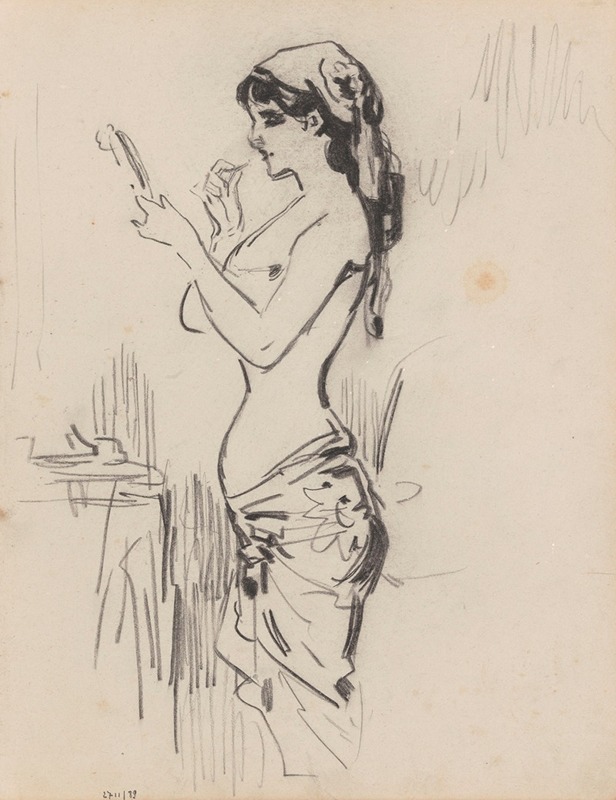 Woman Making Toilet by Джеймс Энсор — digital art print download