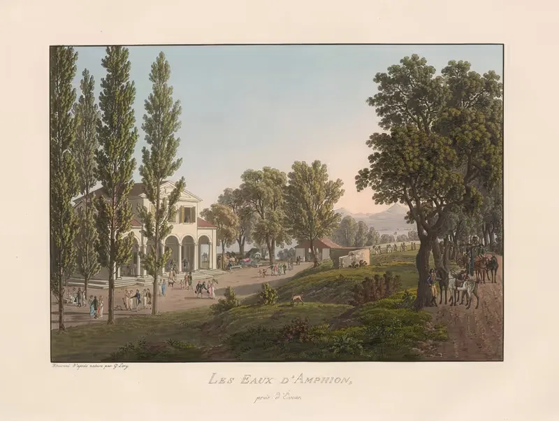 Les Eaux d'Amphion, près d'Évian by Gabriel Lory the Younger, 1811 — digital art print download