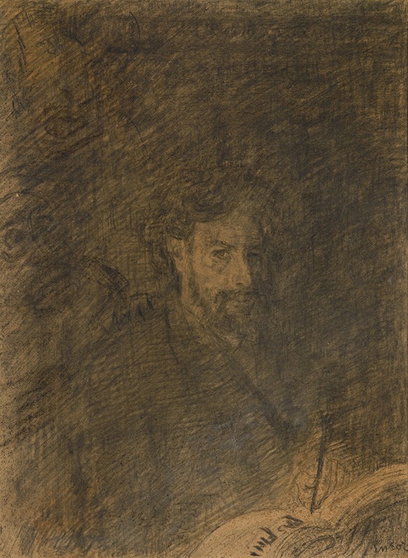 Zelfportret ('Pas fini') by Джеймс Энсор, 1885 — digital art print download