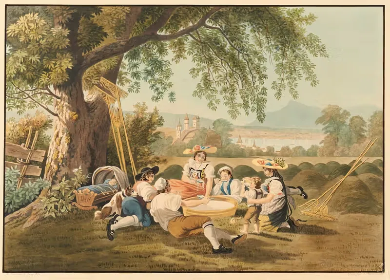 Le repas champetre. Costumes de Lucerne — Gabriel Lory the Younger
