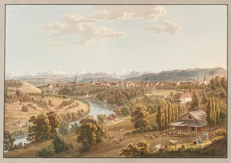 Vue de la ville de Berne — Gabriel Lory the Younger