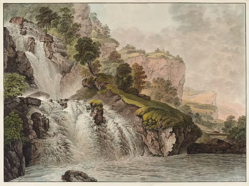 Derniere Cascade du Reichenbach dans la vallèe d'Oberhasli — Heinrich Rieter