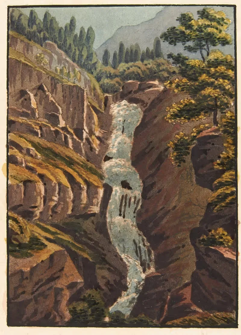 Водопад на Гримселе by Яков Самуэль Вейбель — digital art print download