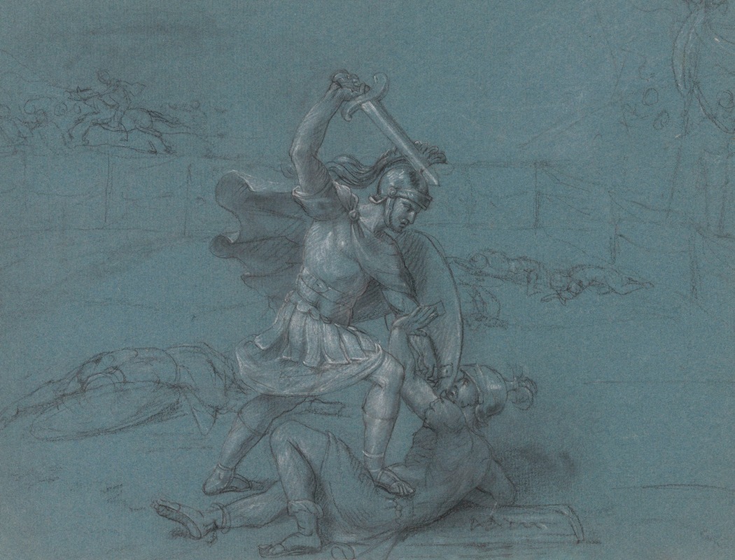 Achilles Kills Hector by Jean Antoine Verschaeren — digital art print download