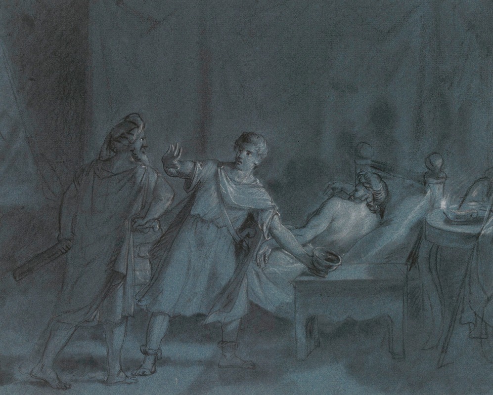 David Sparing the Life of Saul — Jean Antoine Verschaeren