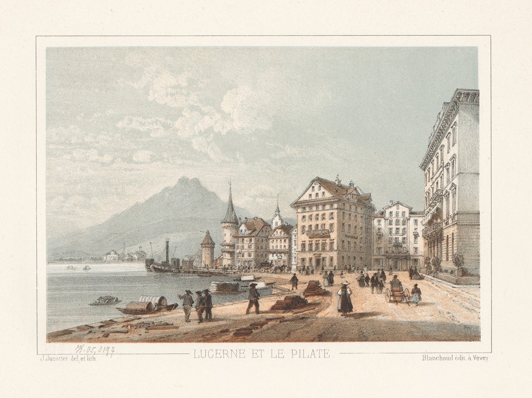 Lucerne et le Pilate. by Jean Jacottet — digital art print download