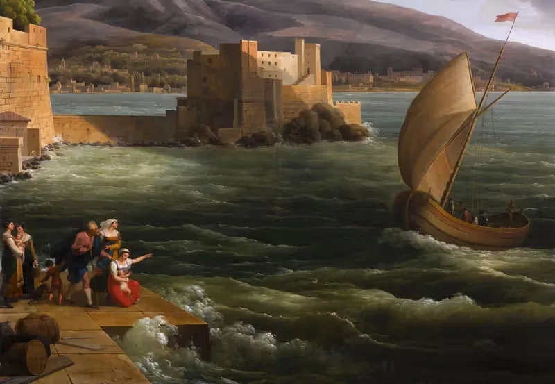 La baie de Naples by Jean-Joseph-Xavier Bidauld — digital art print download