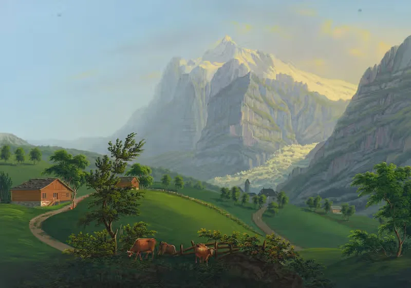 Das Wetterhorn im Grindelwald — Johann Heinrich Bleuler the Younger