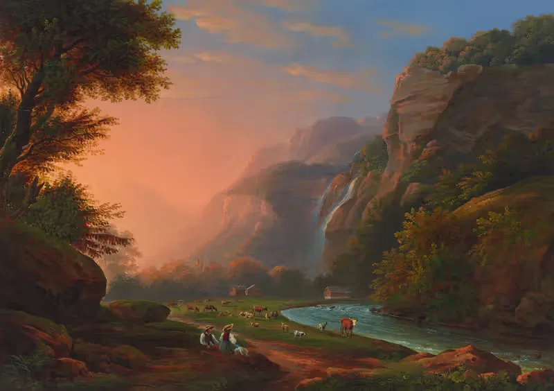 Der Falchernbach im Oberhaslital — Johann Heinrich Bleuler the Younger