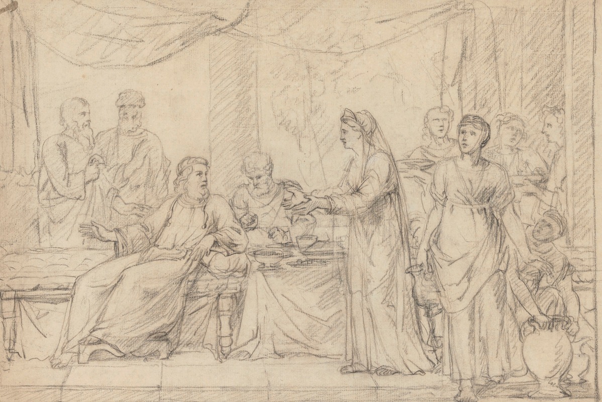 Marriage at Cana by Jean Antoine Verschaeren — digital art print download