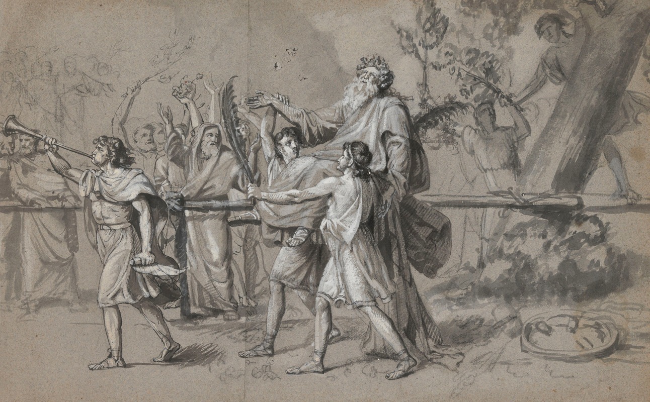 Old Man Carried in Triumph by Jean Antoine Verschaeren — digital art print download