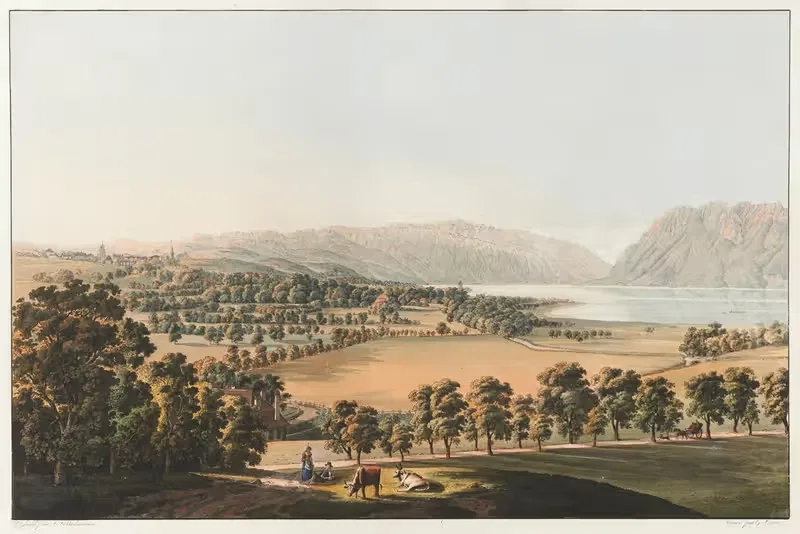 Lausanne, von Nordwesten — Johann Jakob Biedermann