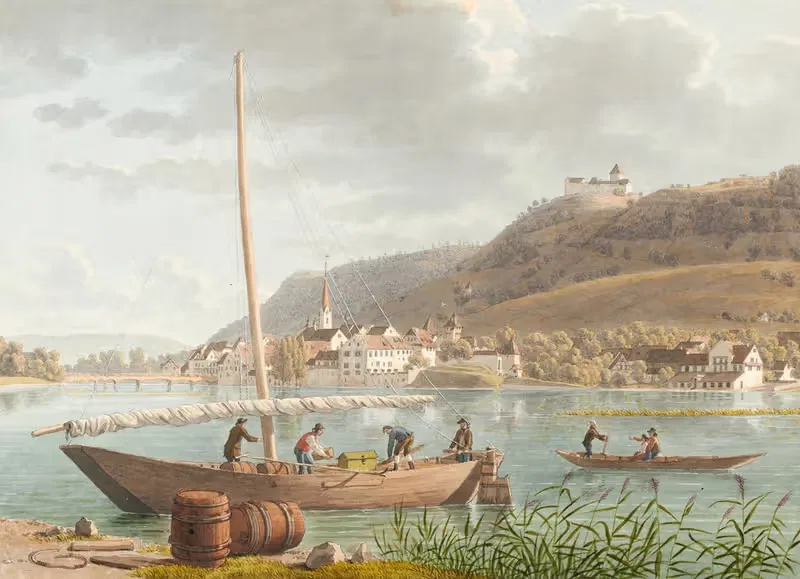 Stein am Rhein, von Südosten — Johann Jakob Biedermann