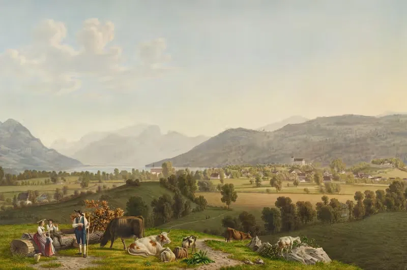 Vue de Sarnen by Johann Jakob Biedermann — digital art print download