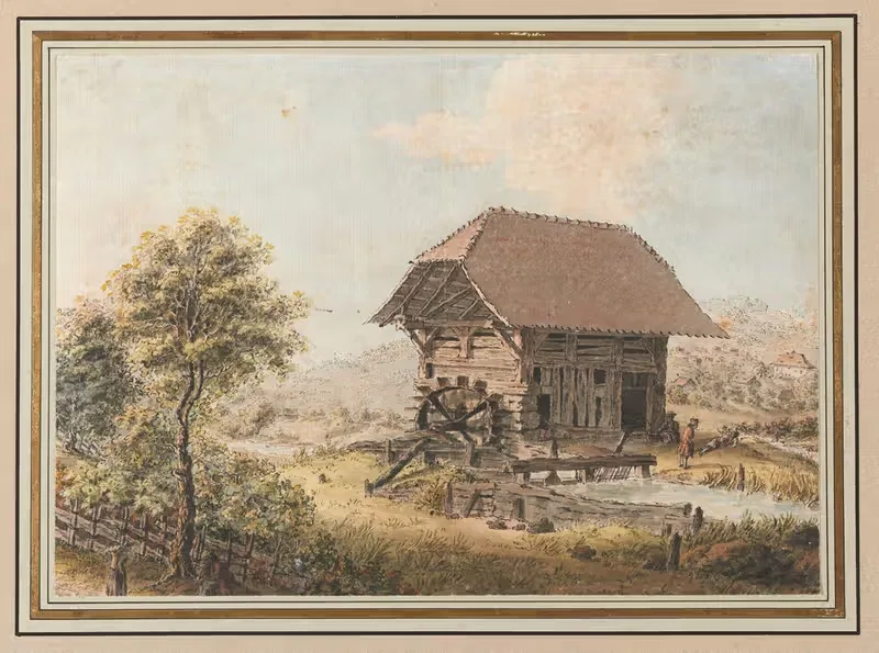 Вид мельницы в Бернском Миттельланде by Иоганн Людвиг Аберли — digital art print download