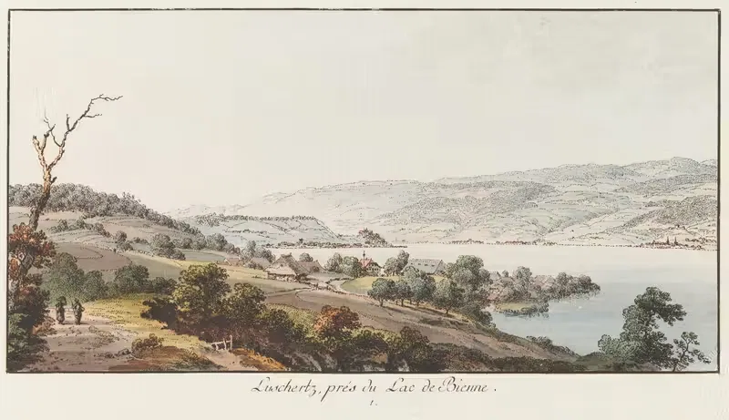 Luschertz, prés du Lac de Bienne — Johann Ludwig Aberli
