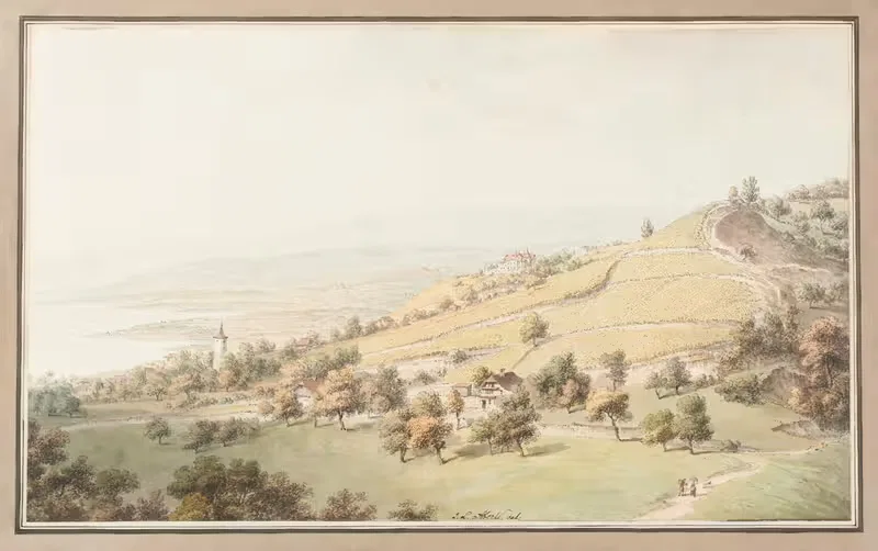Вид на Лозанну by Иоганн Людвиг Аберли — digital art print download