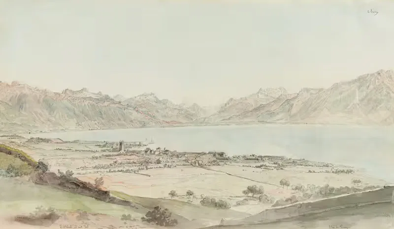 Vue de Vevay by Johann Ludwig Aberli — digital art print download
