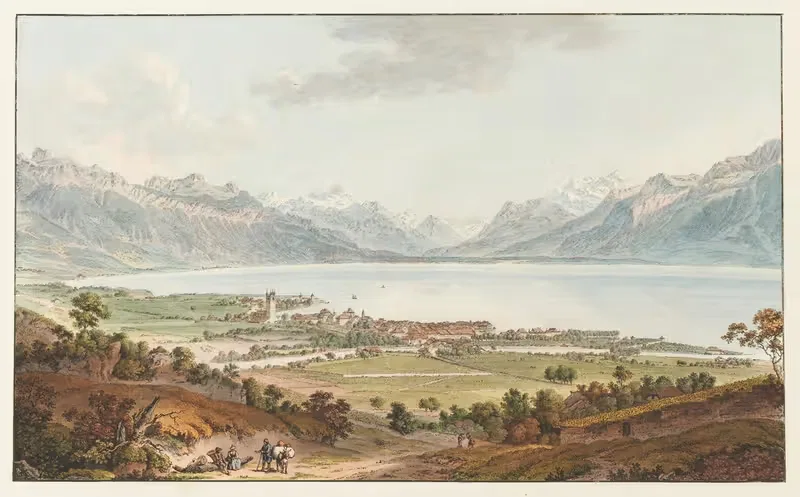 Vûe de Vevey by Johann Ludwig Aberli — digital art print download