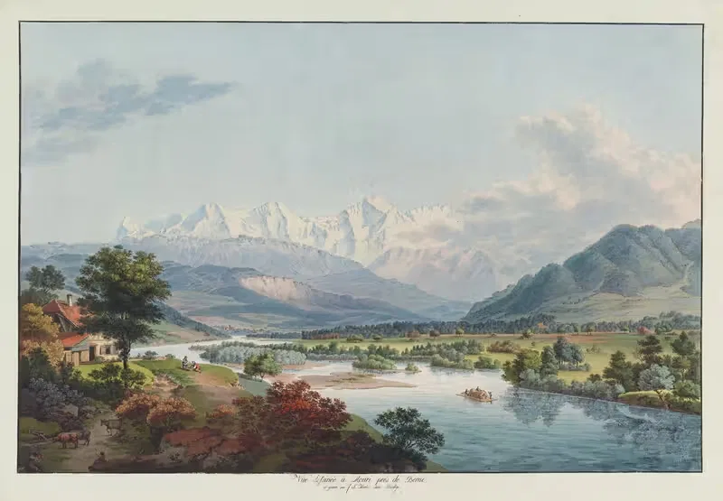 Vûe dessinée à Mouri prés de Berne — Johann Ludwig Aberli