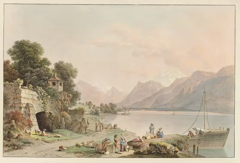 Vue prise aux environs de la Tour — Johann Ludwig Aberli