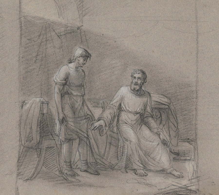 Samuel at the Service of Eli — Jean Antoine Verschaeren