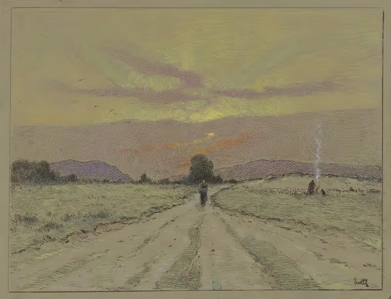 Путь на закате by Мари-Жозеф-Леон Клавель — digital art print download