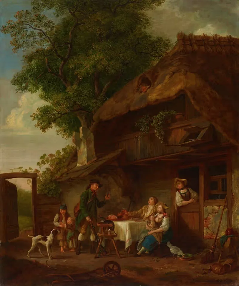 Ländliche Mahlzeit im Freien — Sigmund Freudenberger