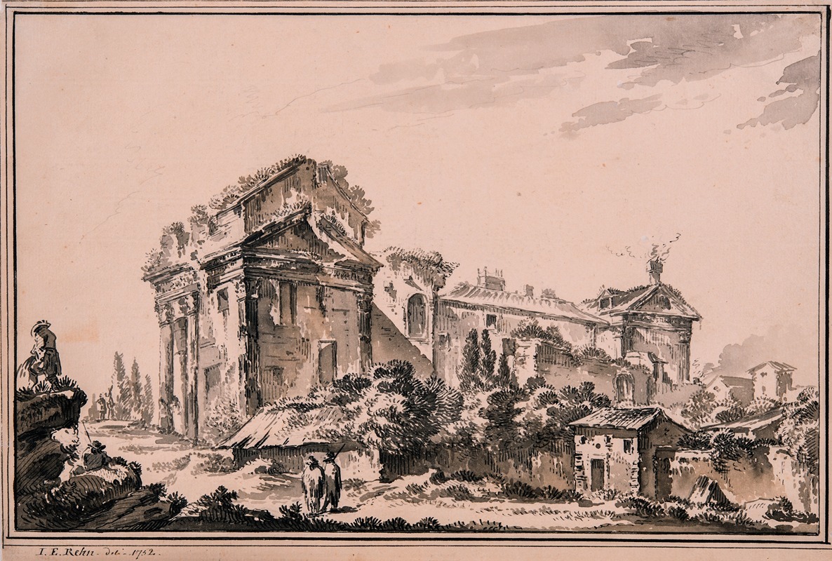 Roman Ruins by Jean Eric Rehn, 1752 — digital art print download