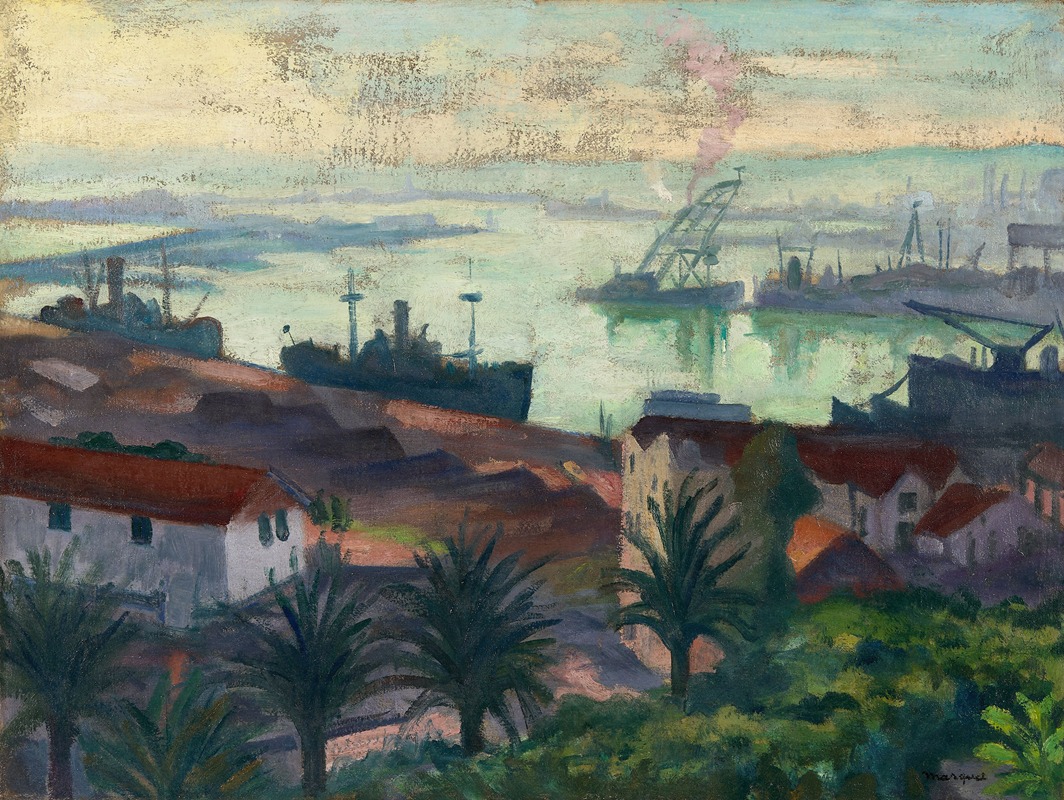 Порт, ясная погода by Альбер Марке, 1942-1943 — digital art print download