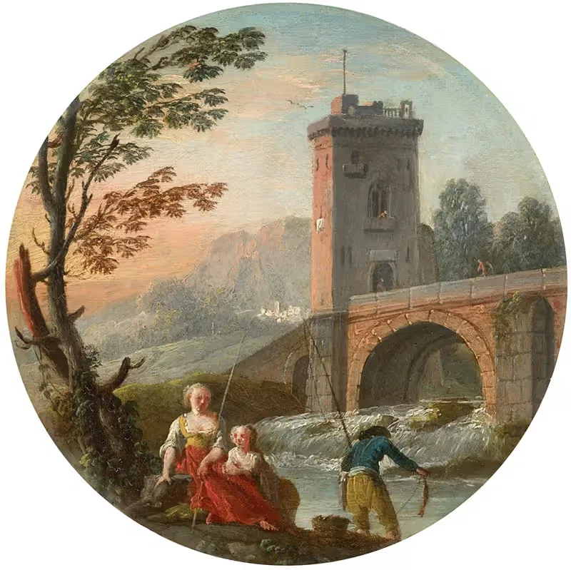 Fishing family — Charles-François Lacroix