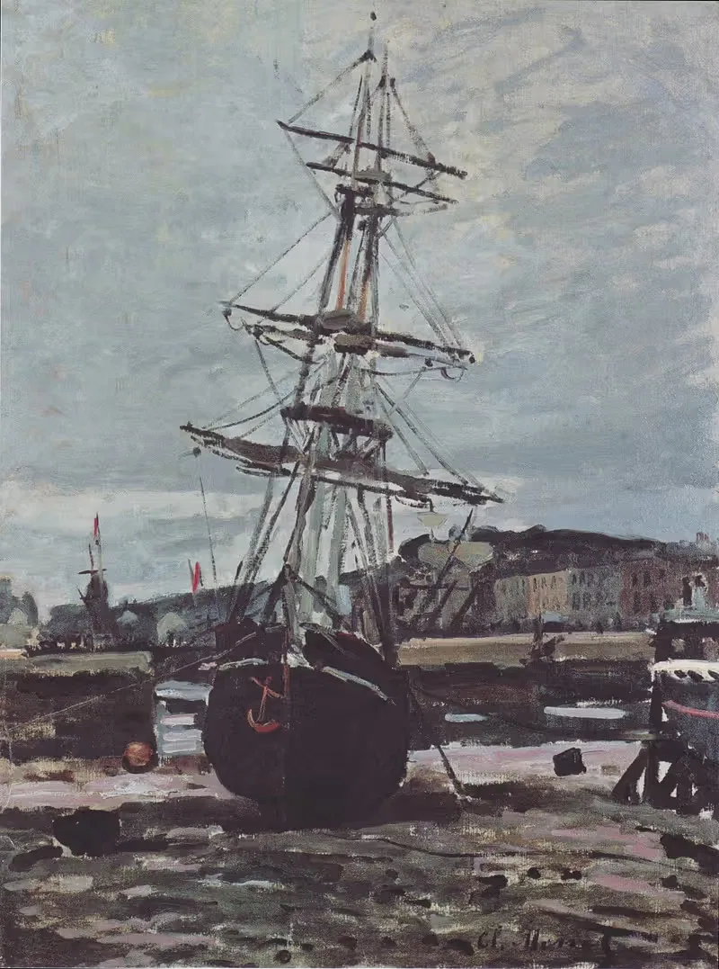 Застрявшая лодка в Фекампе by Клод Моне, 1868 — digital art print download