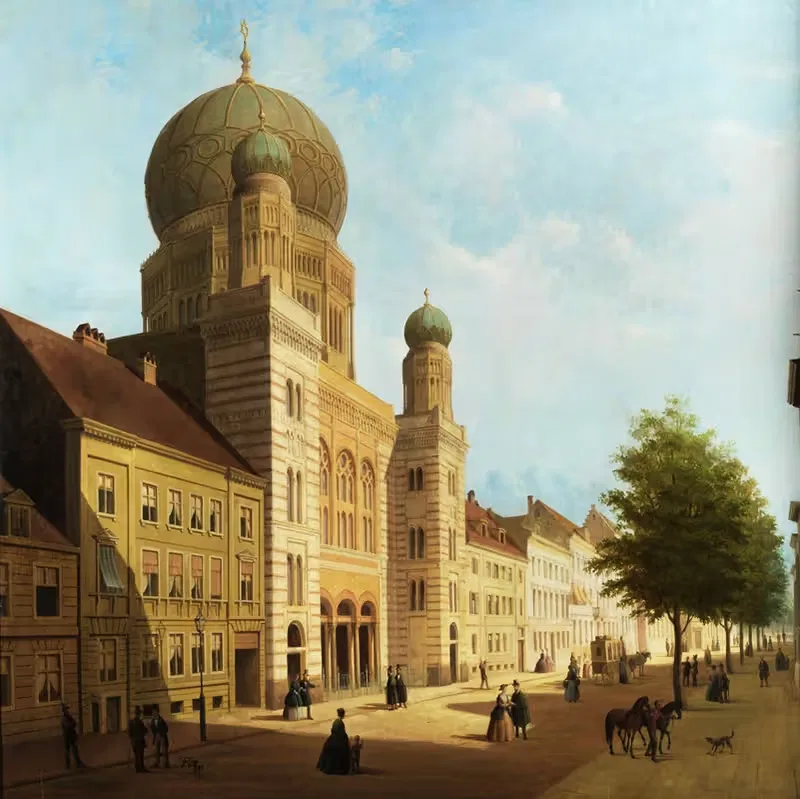 The Synagogue on Oranienburger Strasse, Berlin — Emile Pierre Joseph de Cauwer