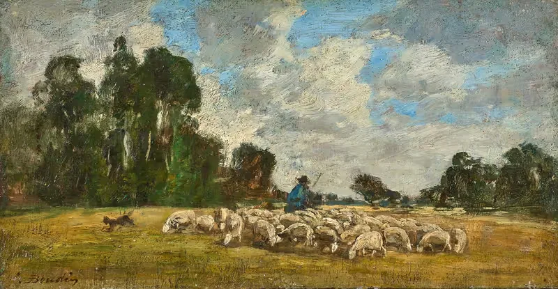 Paysage normand by Eugène Boudin — digital art print download