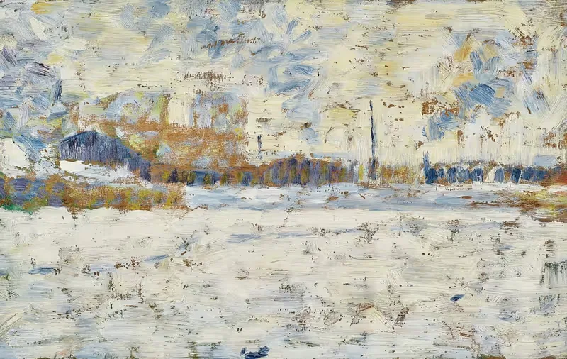 Зима в пригороде by Жорж Сёра — digital art print download