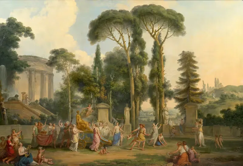 The triumph of Flora — Jean-Jacques Le Barbier