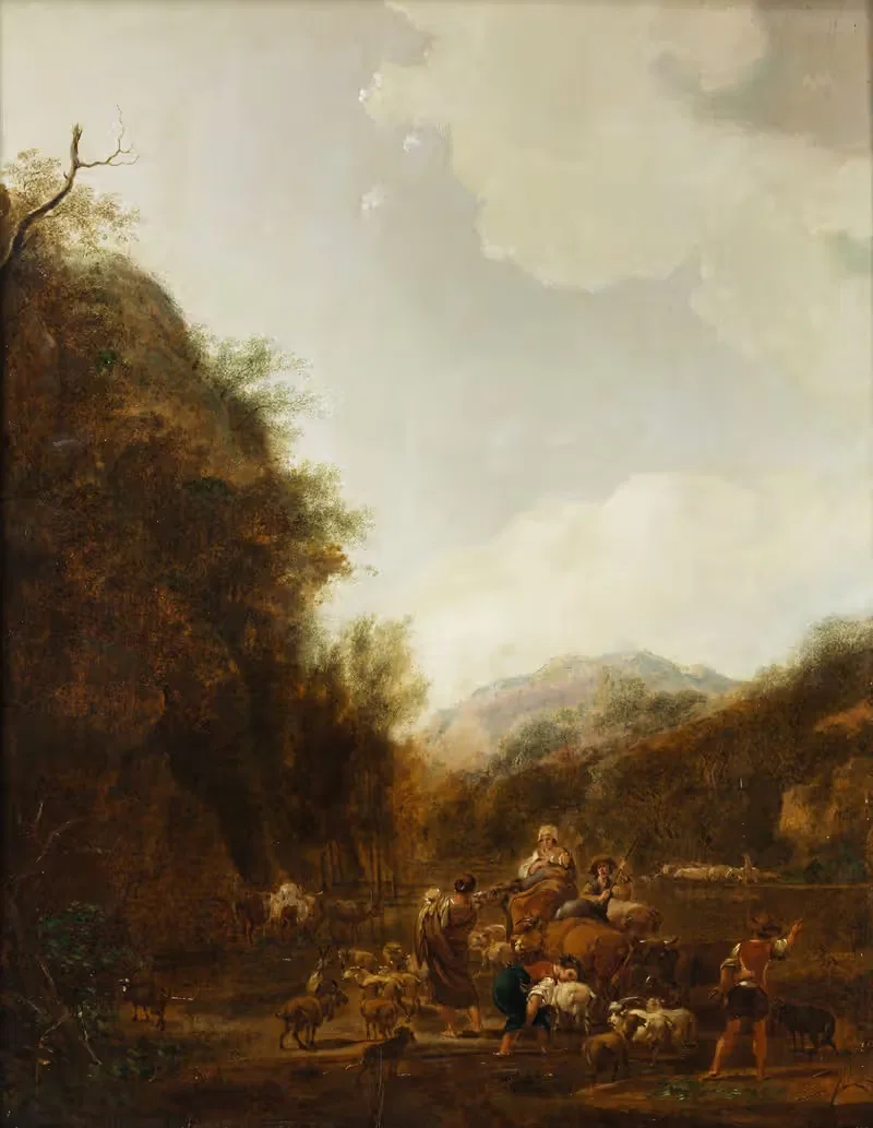 Landschaft mit Hirten und Vieh — Johann Christian Klenge