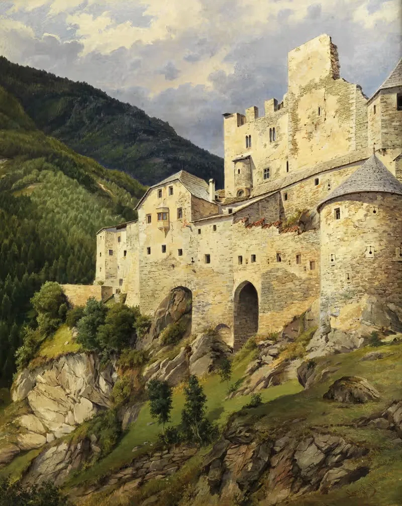 Замок Таферс by Йозеф Лангль, 1905 — digital art print download