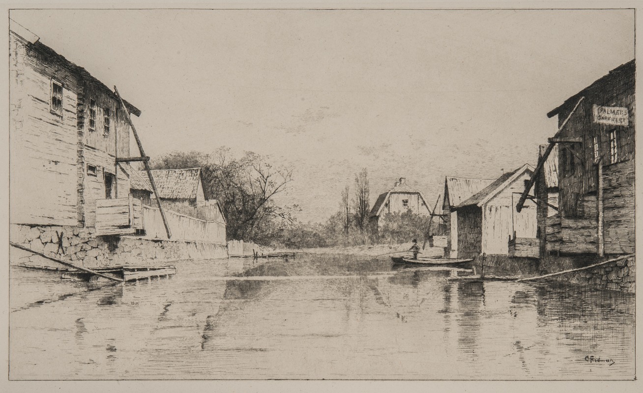 A Part of Köpingsån — Karl Samuel Flodman