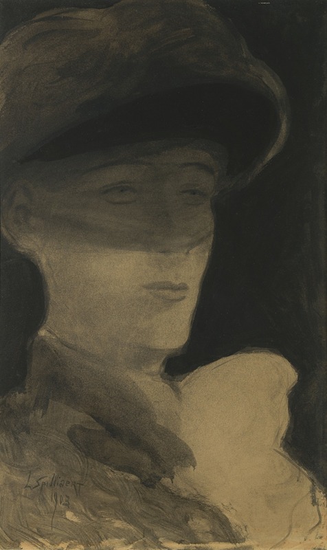 De dame met sluier by Léon Spilliaert, 1903 — digital art print download