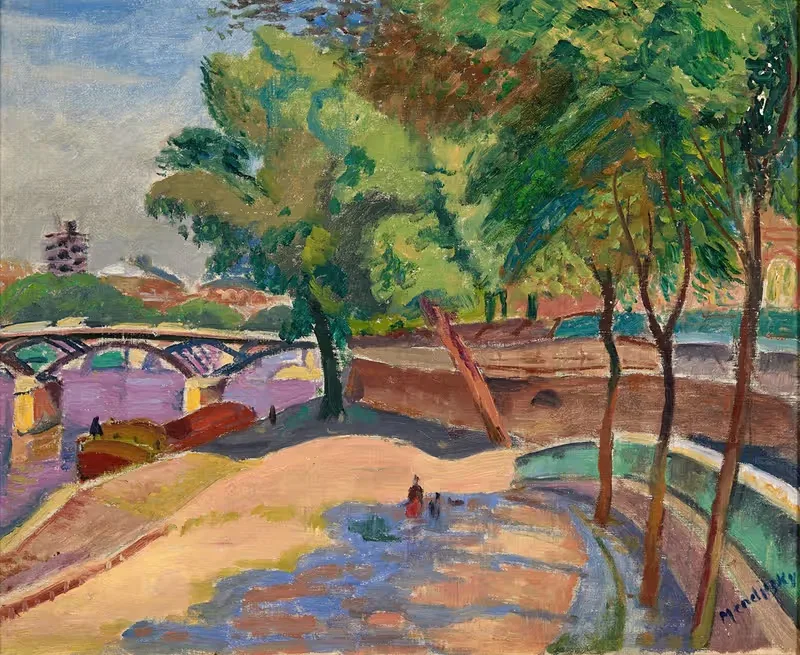 Мост Искусств, Париж by Морис Менджицкий, 1947 — digital art print download