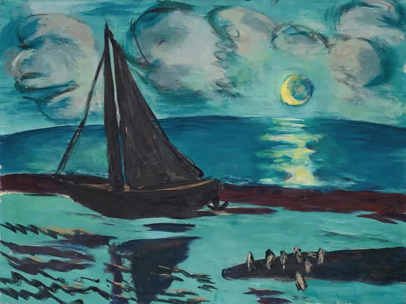 Mondnacht am Meer (grün) — Max Beckmann