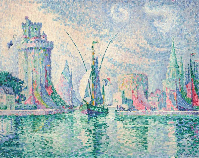 Зеленые башни, Ла-Рошель by Поль Синьяк, 1913 — digital art print download