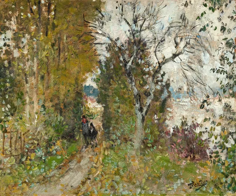 Promenade au bord de l'eau — Pierre-Eugène Montézin