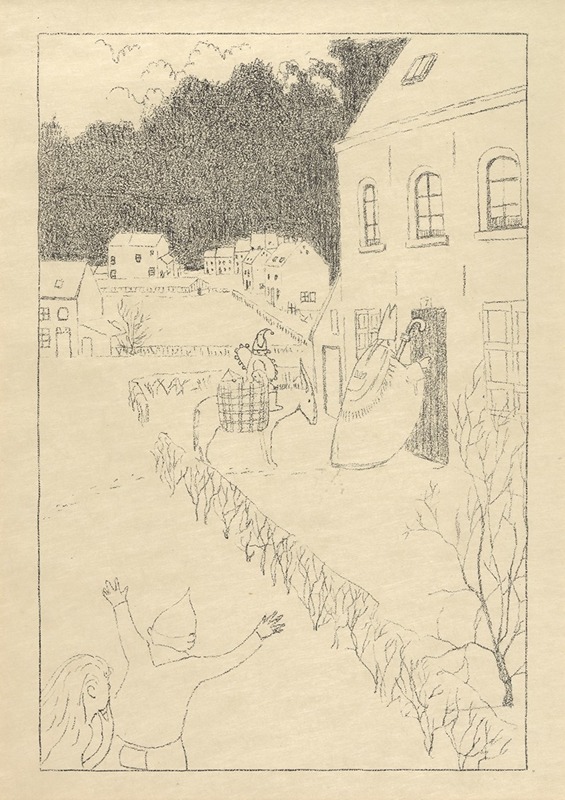 La visite de Saint-Nicolas by Léon Spilliaert, 1918 — digital art print download