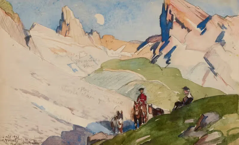 Альбом рисунков, пл. 17 by Александр Нозаль, 1908 — digital art print download