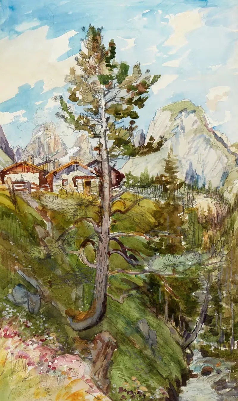 Альбом рисунков, пл. 38 by Александр Нозаль, 1908 — digital art print download